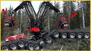 Powerful Big Tree Harvester Working - Amazing Giant Excavator Cutting Tree | MegaTech