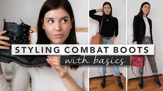 How to Style Combat Boots: 5 Outfits with Wardrobe Basics | by Erin Elizabeth