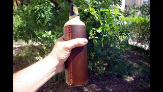 Leather Bottle holder, do it yourself, DIY PATTERN,