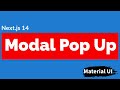 Learn Next.js 14 | React. js | Modal Pop Up | Material UI | With Source Code