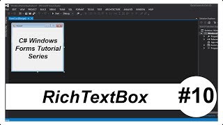 C# Windows Forms Tutorial #10 - RichTextBox