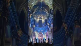 Light show at Saint Sulpice Church of Paris