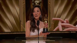 Michelle Yeoh wins Actress in a Leading Role for "Everything Everywhere All at Once"