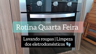 ROTINA DE QUARTA FEIRA | Lavei roupas | Limpei eletrodomésticos 🧤