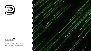 Blender Geometry Nodes, Matrix Code Tutorial