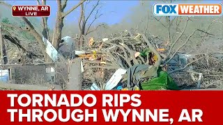 Wynne, Arkansas Takes Direct Hit From Violent Tornado