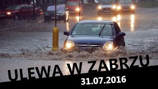 Heavy rain in Zabrze, Poland (2016)