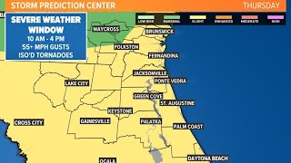 Live Radar: Round of strong, severe storms moving across Jacksonville on Thursday