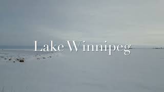 Gimli, Manitoba - Winter at Lake Winnipeg - 4k Drone Footage