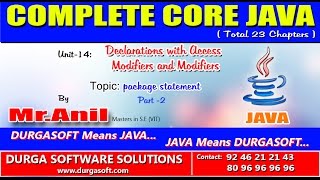 Core Java Declarations with Access Modifiers and Modifiers package statement Part -2