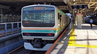 湘南新宿ラインE231系U2編成快速国府津駅行き大崎駅発車