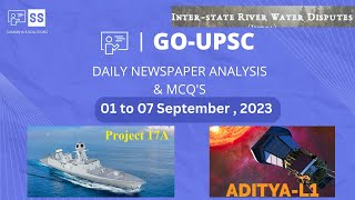 1 to 7 September 2023 - DAILY NEWSPAPER ANALYSIS IN KANNADA | CURRENT AFFAIRS IN KANNADA 2023 |