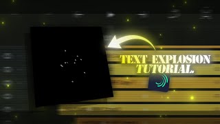 Text Explosion Effect Like Pro | Alight Motion Tutorial
