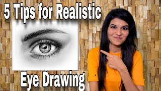 5 Tips | How to draw  eyes | Realistic eye drawing in hindi | eye drawing