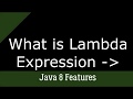 What is Lambda Expression  in Java 8