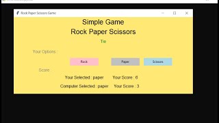 Rock Paper Scissor In GUI Python With Source Code | Source Code & Projects