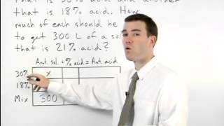 Mixture Word Problems | Math Placement Test Prep | ALEKS | TSI | ACCUPLACER | PERT | MathHelp.com