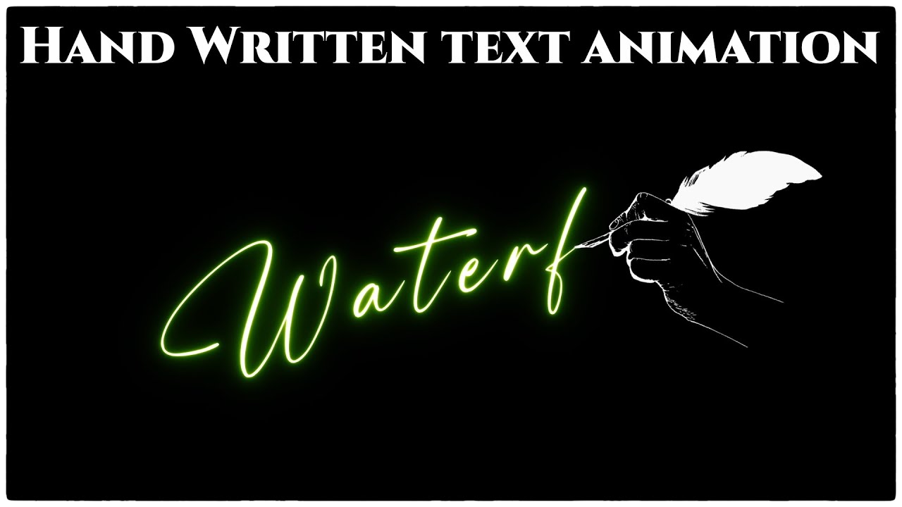 Hand Written Text Animation | After Effects Tutorial - YouTube