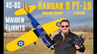 Horizon Hobby - Hangar 9 - PT-19 - 1435mm - 4S \u0026 6S Maiden Flights