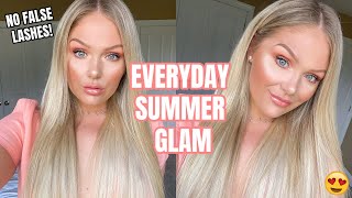 EVERYDAY SUMMER MAKEUP LOOK (no false lashes) | GET READY WITH ME