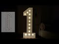 eufony 4ft light up marquee number 1 assembly tutorial mosaic number 1️⃣ for party decorations