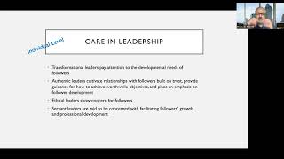 R:ETRO webinar - Care in Management