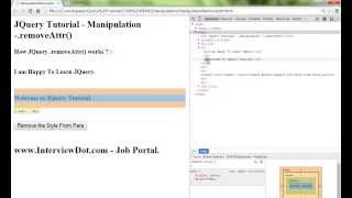 REMOVEATTR METHOD IN JQUERY DEMO