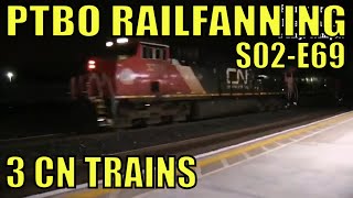 PTBO Railfanning S02E69 - 3 CN Trains In Sarnia Ontario