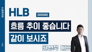 HLB(028300) - 흐름 추이 좋습니다, 같이 보시죠