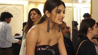 Nidhhi Agerwal Hot in Stylish Dress At Rebecca Dewan's Festive Edit 18 19 Collection Nightingale