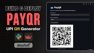 Build & Deploy UPI QR Code Generator | Python Project for Beginners in Telugu