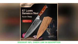 XINZUO 8.5 Inch Chef Knives High Carbon Chinese VG10 67 Layer Damascus Kitchen Knife Stainless Steel