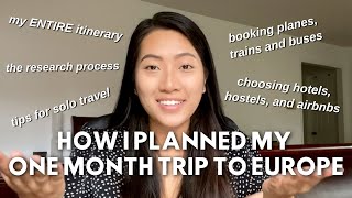 PLANNING MY ONE MONTH TRIP TO EUROPE // My Itinerary, Process, and Tips