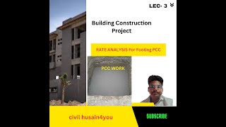 Estimate for Footing PCC Work(BOQ , Measurement sheet, Rate analysis)