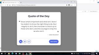 Random Quote Generator HTML CSS AND JS | Free Source Code | Power Edge