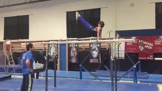 8 year old Gymnast Moy to Support on the pbars followed by Manna | HURRICANE HOLDY