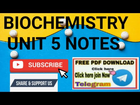 Biochemistry Unit 5 Enzyme Notes