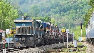 Trucks on Trains !! Roll On and Roll Off Rake - Indian Railways