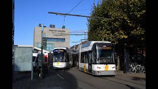 Hermelijn and Flexity 2 Albatros Trams De Lijn in Ghent, Belgium 2021