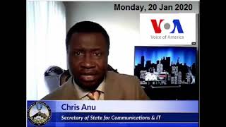 Sec. Chris Anu on VoA Monday, 20th January 2020