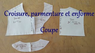 Croisure, parmenture et enforme - Coupe