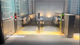 【escalator】JAPAN Yokohama  Shin-takashima  Station  HITACH escalator