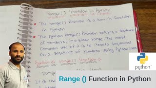 Range Function in Python with program example | Range() Function | @CSEngineeringGyan CSE GYAN