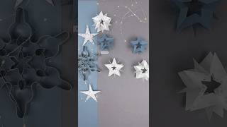 DIY 3D paper stars #paperart #moitoiart #christmasdecor #papercrafts #handmade #diypaper #stars