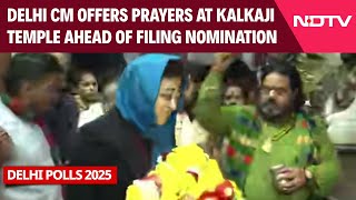 Delhi Assembly Polls | Delhi CM Atishi Offers Prayers At Kalkaji Temple Ahead Of Filing Nomination