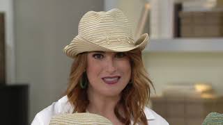 Physician Endorsed Convertible Cowgirl Electra Sunhat w/Trim on QVC