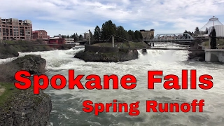 Crazy Fast Spokane WATERFALL from Spring Runoff in 4K Ultra HD