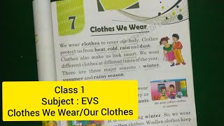 Class 1 EVS Clothes We Wear // Class 1 Our Clothes