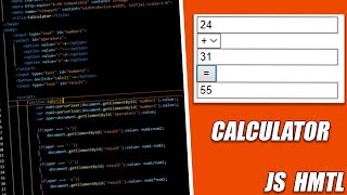 JavaScript | How to create a calculator with input (addition, subtraction, division, multiplication)