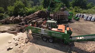 Posch Vario Mobil 650  beim Holzspalten Brennholz Die-holzspalter.at Vario k-700  sägespalter